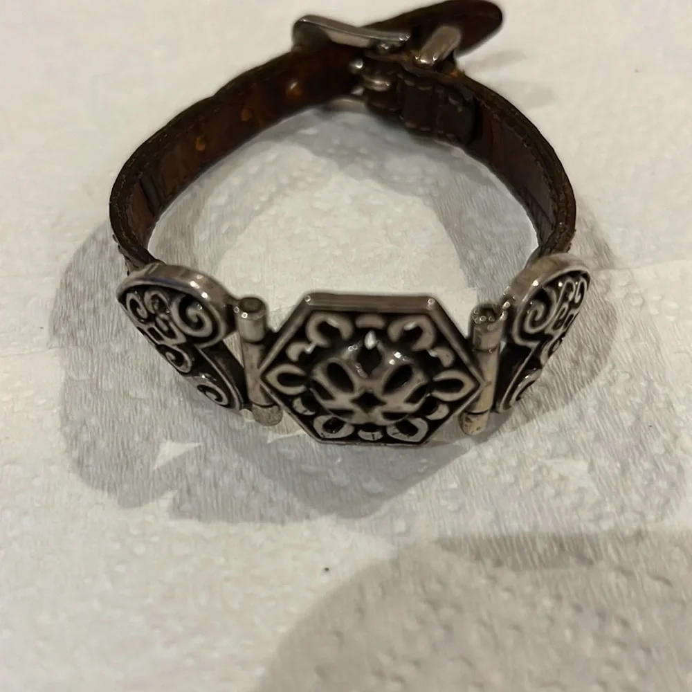 Brighton Brown Silvertone Leather Bracelet - Picture 5 of 5